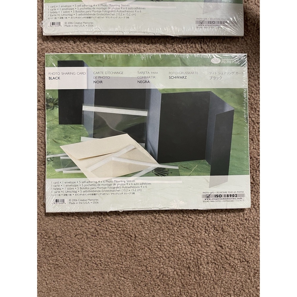 Creative Memories Photo Sharing Card Black New 2 Sealed 2006